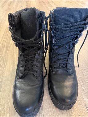 Rocky Black Lace-Up Work Boots Size 9M